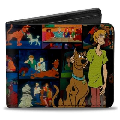 Afbeelding van Gesp naar beneden Unisex&#039;s portemonnee Doo &amp; Shaggy Pose/Scene Blokken + Scooby Bi Fold