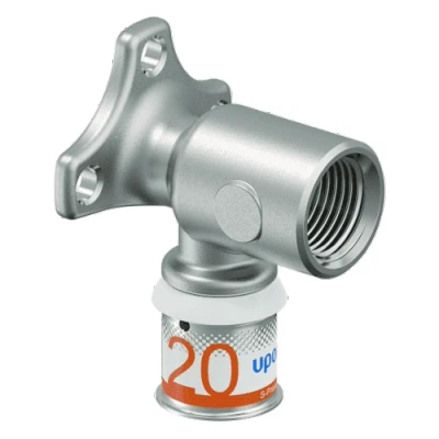 Afbeelding van Uponor S Press Plus muurplaat 1/2&quot; binnendraad x 20 hoog + flens. Artikelnr: 1070645