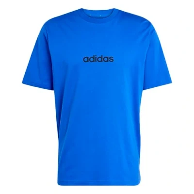 Afbeelding van adidas Heren ESSENTIALS LINEAR SINGLE JERSEY TEE, team royal blue/black, L