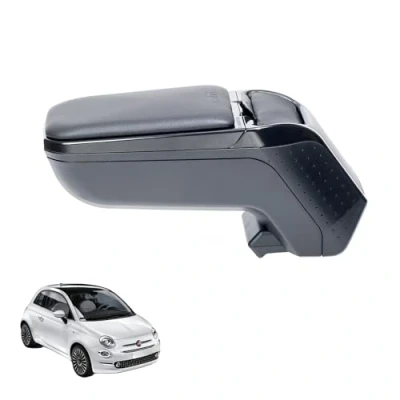 Afbeelding van Rati Armster2 armsteun passend VOOR FIAT 500 2016 NIET ELEKTRISCHE MODELLEN (500e) I middenarmsteun met opbergvak precies op de middenconsole
