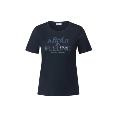 Afbeelding van Cecil Tshirt print, Dames, Maat: Large, Blau