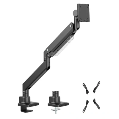 Afbeelding van Maclean MC 968 Monitorbeugel Monitorhouder Dubbele arm Met gasveer 17 57 inch Tot 27kg Zwart