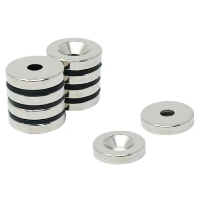 Afbeelding van Neodymium magneet voor kunst, kunsthandwerk, modelproductie, doe het zelf, hobby&#039;s 20 mm diameter x 4 dikte 5,2 C/wastafel 6,7 kg trein Noorden pak van 2