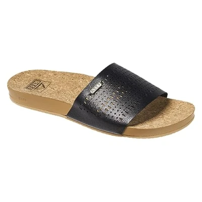 Afbeelding van Reef Vrouwen kussen Scout Perf Slide Sandaal, Zwart/Tan, 8 UK, Zwart, 41 EU