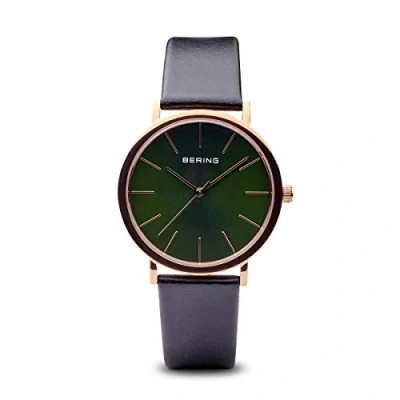 Afbeelding van BERING dameshorloge quartz uurwerk Klassieke collectie met kalfsleer en saffierglas 13436 469 polshorloges