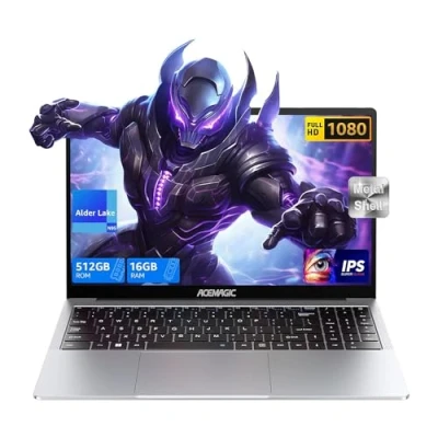 Afbeelding van ACEMAGIC Laptop 15,6 inch Full HD, Intel N95 Notebook 16GB DDR4 RAM 512 GB SSD, Windows 11 2.4G/5G WiFi, BT5.0, Type_C, USB 3.2, HDMI, webcam computer