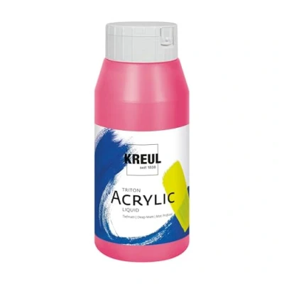 Afbeelding van KREUL 84148 Solo Goya Acryl, tube 100 ml in fluorescerend roze, romige veelzijdige acrylverf studiekwaliteit, op waterbasis, snel en mat drogend.