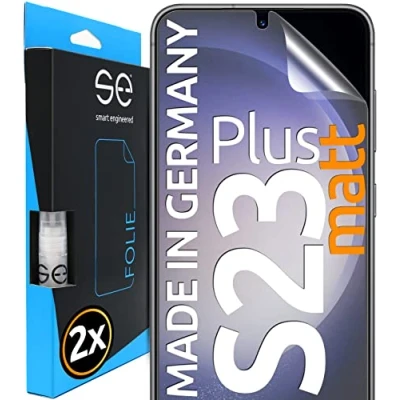 Afbeelding van SE© Beschermfolie voor Samsung Galaxy S23 Plus, ontspiegeld, 2 x folie in een set uit Duitsland, mat, pantserbeschermingsfolie, alternatief pantserglas Plus