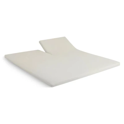 Afbeelding van Beter Bed Select Jersey Hoeslaken voor Splittopper 100% Katoen 200 x 200/210/220 cm Gebroken wit