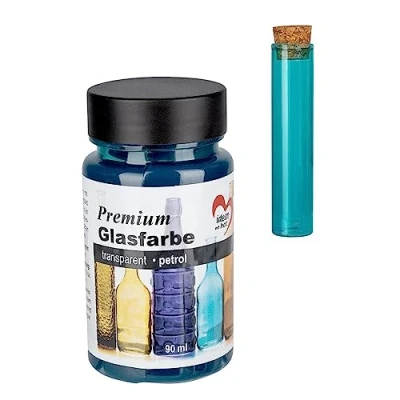 Afbeelding van Ideen mit Herz Premium glasverf, transparant, waterdicht, 90 ml (petrol)