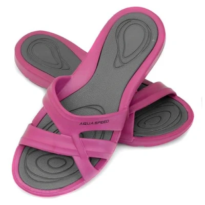 Afbeelding van Aqua Speed Set badslippers + microvezel handdoek dames lichte doucheschoenen badschoenen douchesandalen F:03, maat 40 Panama