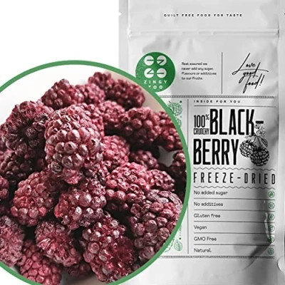 Afbeelding van Gevriesdroogde Braam Snacks Natural 100% Puur Glutenvrij Freeze Dried Fruit Cocktail Decoratie Gedroogde Cocktails Gedehydrateerd Bramen Gefriergetrocknete Brombeeren