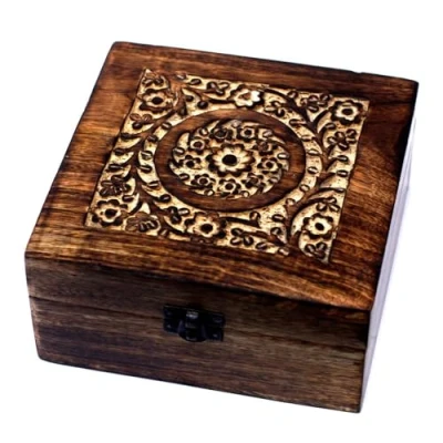 Afbeelding van Opbergbox 25 vakken hout Etherische olie Sieradendoos Organizer