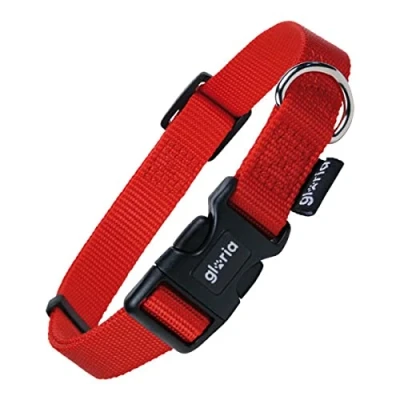 Afbeelding van Dog collar Gloria Smooth Red Size L (36 70 cm)