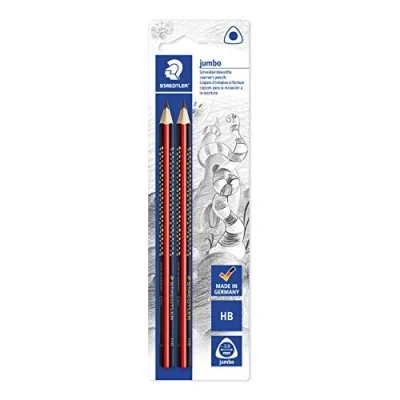 Afbeelding van STAEDTLER 1285 2BK2 Noris Club Jumbo schrijfpen, hardheid HB, blisterkaart met 2 stuks