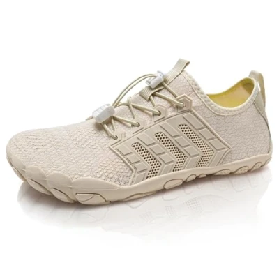 Afbeelding van IceUnicorn Barfuss Wandelschoenen voor dames en heren, blote voetschoenen, comfortabel, ademend, gezond, A beige, 47 EU