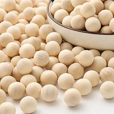 Afbeelding van DAHI houten ballen, 500 stuks, 10 mm, kralen, knutselkralen voor doe het zelf sieraden, accessoires (10 mm)