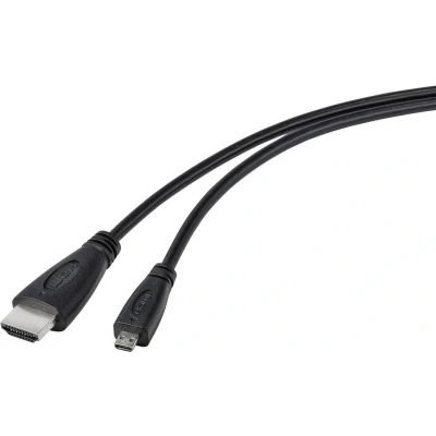 Afbeelding van TRU COMPONENTS Raspberry Pi HDMI kabel [1 x stekker 1 D Micro] 1,80 m zwart