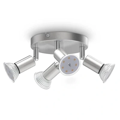 Afbeelding van B.K.Licht LED opbouwspots met 4 lichtpunten GU10 fitting draaibare plafondspots incl. 4x 3.000K 250Lm