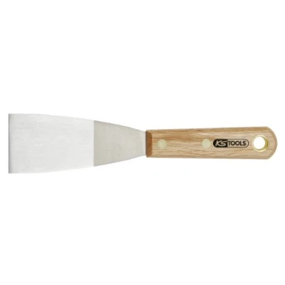 Afbeelding van KS Tools 907.2263 RVS spatel, 50 mm, met houten handgreep
