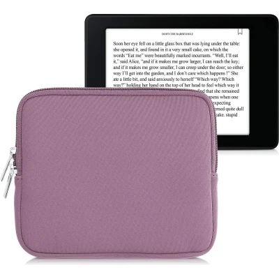 Afbeelding van kwmobile Neopreen e Reader Pouch Maat 6 7&quot; eReader Universele eBook Sleeve Case met Rits Lavendel