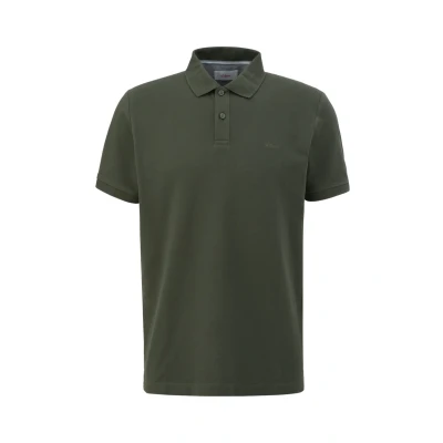 Afbeelding van s.Oliver regular fit polo met logo kakigroen