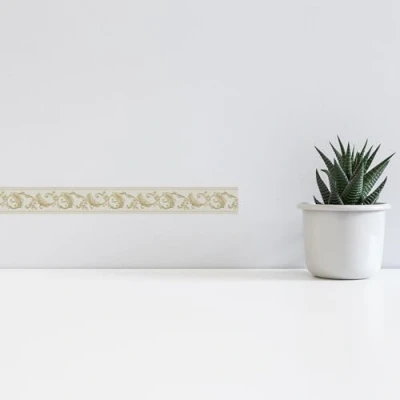 Afbeelding van KLASSIEKE BEHANGRAND Zelfklevend roomwit goud metallic A.S. Création Only Borders 11