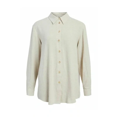 Afbeelding van Object Overhemdblouse, Dames, Maat: 34, Sandshell