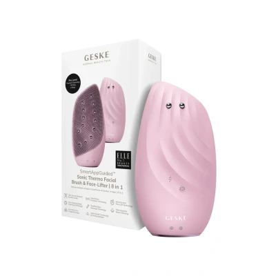 Afbeelding van GESKE SmartAppGuided™ Sonic Thermo Facial Brush &amp; Face Lifter 8 in 1 Huidreiniging anti rimpel Siliconen elektrische reinigingsborstel Gezichtsmassager Reiniging aging