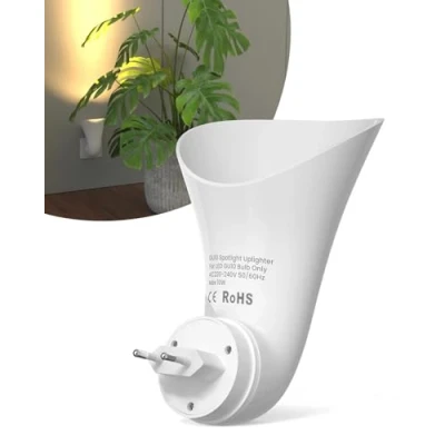 Afbeelding van Brightark Wandlamp GU10 met Stekker Uplight Spot Voor Indirecte Verlichting Wandverlichting Woonkamer Hal Slaapkamer (Lamp Niet Inbegrepen)