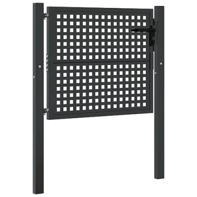 Afbeelding van vidaXL Poort 105x125 cm staal antracietkleurig