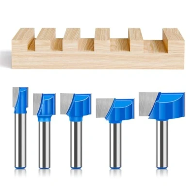 Afbeelding van WOBLLMX Bodemreiniging, 8 mm, 5 stuks, hardmetalen lemmet, frees, duurzaam en scherp, voor houtbewerkingsgereedschap, bit (10 mm/15 mm/20 mm/25 mm/30 mm)