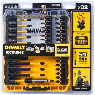 Afbeelding van DeWalt Accessoires 32 delige FLEXTORQ Schroefbitset In TOUGH CASE DT70743T QZ