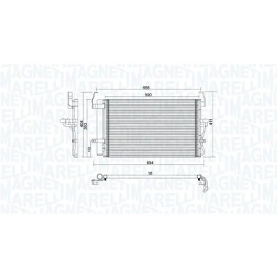 Afbeelding van Magneti Marelli Airco condensor 350203894000