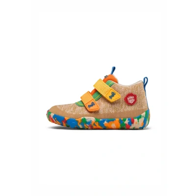 Afbeelding van Affenzahn Lucky Blotevoetenschoen, katoen, klittenbandsluiting, veganistisch, antislip, flexibel, reflecterend, voor de zomer, in maat 21 32, 10 jaar beige, 26 EU