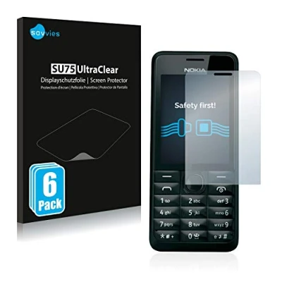 Afbeelding van Savvies (6 Stuks) Schermbeschermer voor Nokia 301 Screen Protector Ultra Transparant