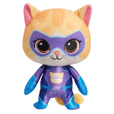 Afbeelding van Just Play Disney Junior SuperKitties 7 inch kleine pluche gevulde dieren, Sparks, kitten, kinderspeelgoed voor leeftijd 2