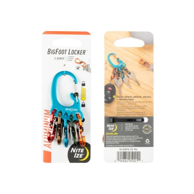 Afbeelding van Nite Ize BigFoot Locker Sleutelhanger Aluminium Assortiment S biner in diverse kleuren