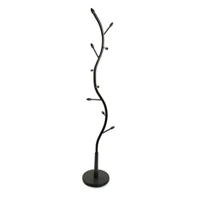 Afbeelding van Versa Swindon Minimalistische Stijl Kapstokken, met 9 haken of hangers voor kleding tassen in de gang, Afmetingen (H x B H) 185 32 cm, Metaal, Kleur Zwart