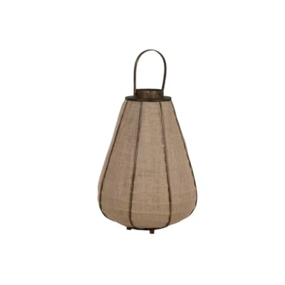 Afbeelding van Kaarshouder Home ESPRIT Natuurlijk Jute Bamboe 41,5 x 57 cm
