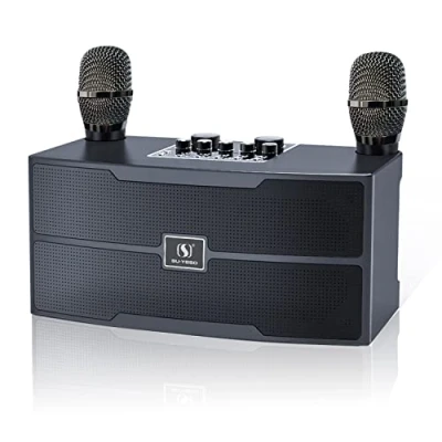 Afbeelding van Karaoke set professional Bluetooth met 2 draadloze microfoons voor volwassenen, draagbare Machine kinderen, geluid PA systeem, zangmachine microfoon ondersteunt TF/USB, AUX ingang