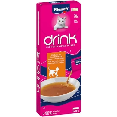 Afbeelding van Voordeelpakket: 45x30g Vitakraft kattendrank met kip en taurine kattensnacks