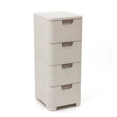 Afbeelding van Curver Style Ladesysteem 4x 14L Vintage wit