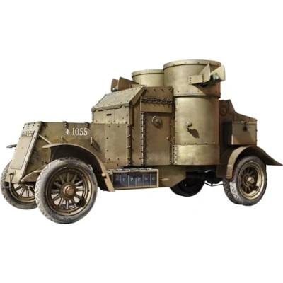 Afbeelding van 1:35 MiniArt 39023 Austin Pantserwagen 1918 Patroon Britse Dienst Dunsterforce met Volledig Interieur Plastic Modelbouwpakket