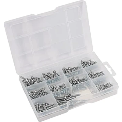 Afbeelding van Connex Blikschroeven Assortiment 265 delig Diverse maten Lenskop PH Phillips aandrijving Volledige schroefdraad verzinkt/schroevenset/assortimentsdoos / DP8500119