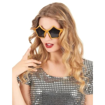 Afbeelding van Boland Partybril Ster assorti Volwassenen 60&#039;s &amp; 70&#039;s Hippies Flower Power, 80&#039;s 90&#039;s Disco Hippie Power