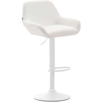 Afbeelding van Barkruk Mysen Kunstleer Wit Frame
