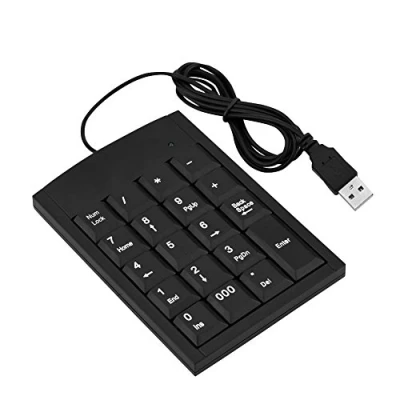 Afbeelding van USB Numeriek Toetsenbord, Mini Draagbaar Geschikt Voor Laptops, Desktops, pc&#039;s, 19 Toetsen