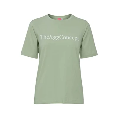 Afbeelding van Thejoggconcept Jcsimona LOGO Tshirt print, Dames, Maat: Large, Light green