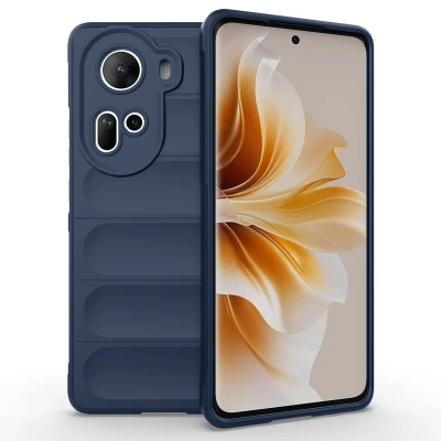 Afbeelding van Oppo Reno 11 Hoesje Siliconen en TPU (zacht) imoshion Backcover/Softcase Donkerblauw Telefoonhoesje